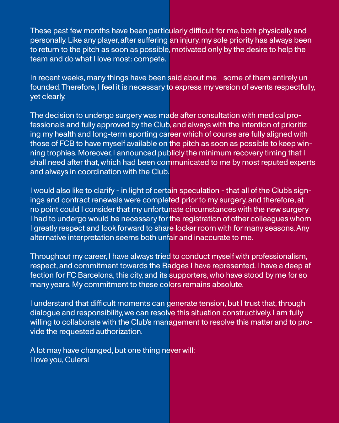 巴萨, 在我手术之, 这一目标与 巴萨, 在我手术之, 这一目标与